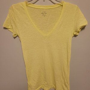 J. Crew Semi-Sheer V-Neck Short Sleeve T-Shirt